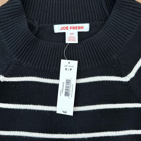 NWT Joe Fresh Heavy Knit Striped Sweater Size Small - Picture 5 of 6